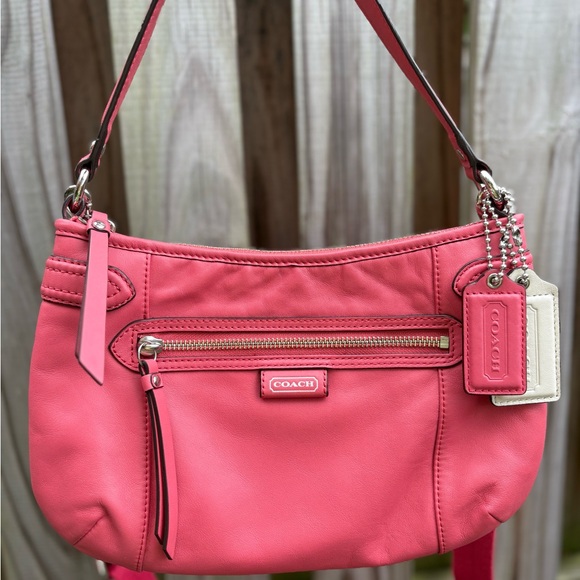 Coach Handbags - Coach Daisy Pink Leather Shoulder and Crossbody Bag with Silver Hardware